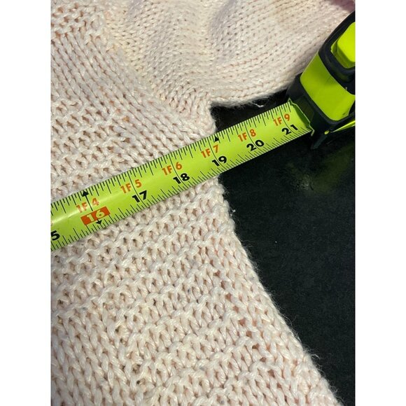 Vintage 90s Christine Light Pink Knit Turtleneck Long Sleeve Sweater Sz S - Picture 7 of 9